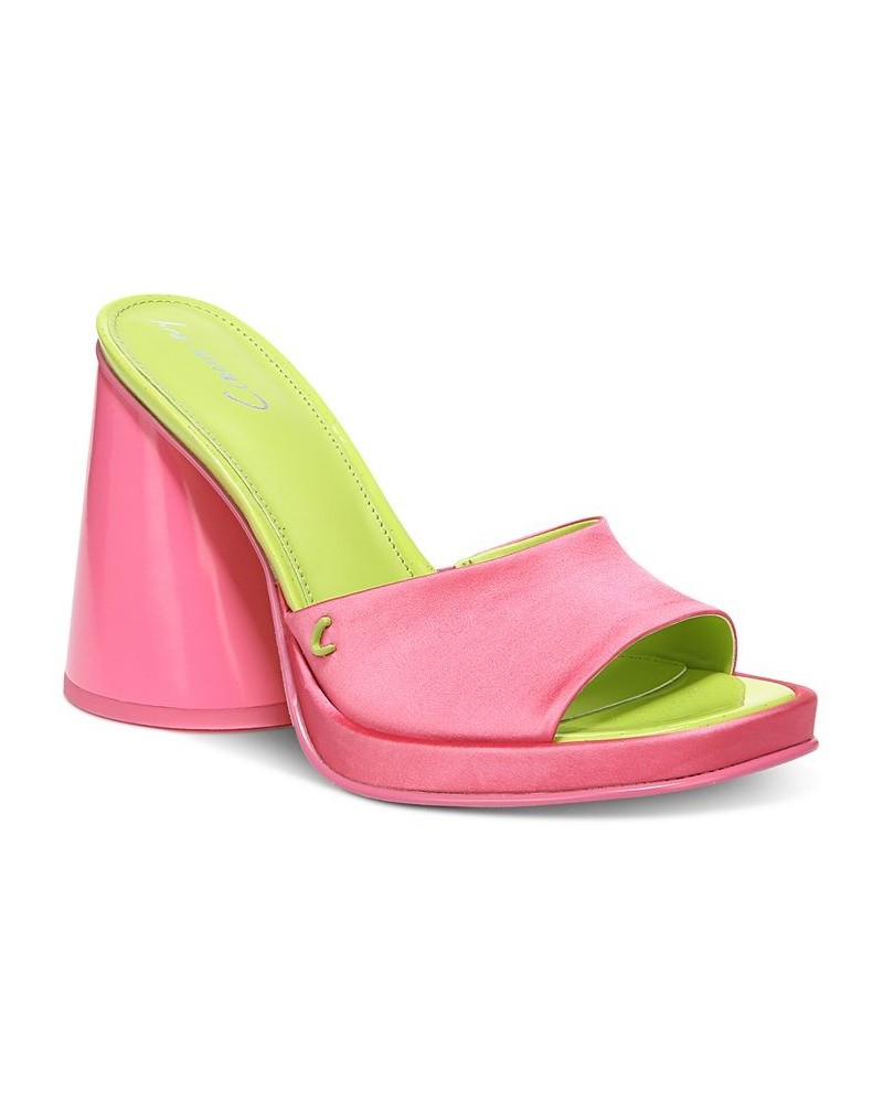 Haynes Cone-Heel Dress Sandals Pink $43.60 Shoes