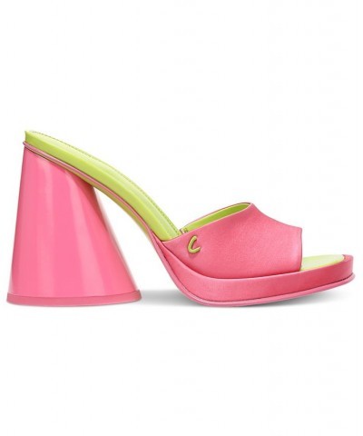 Haynes Cone-Heel Dress Sandals Pink $43.60 Shoes