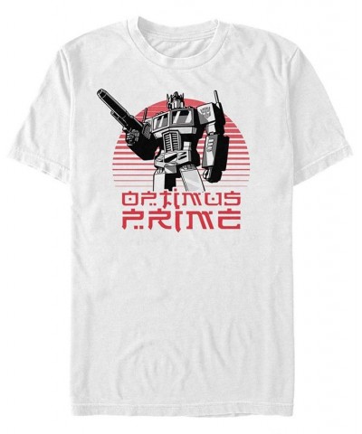 Men's Optimus Kanji Short Sleeve Crew T-shirt White $19.24 T-Shirts