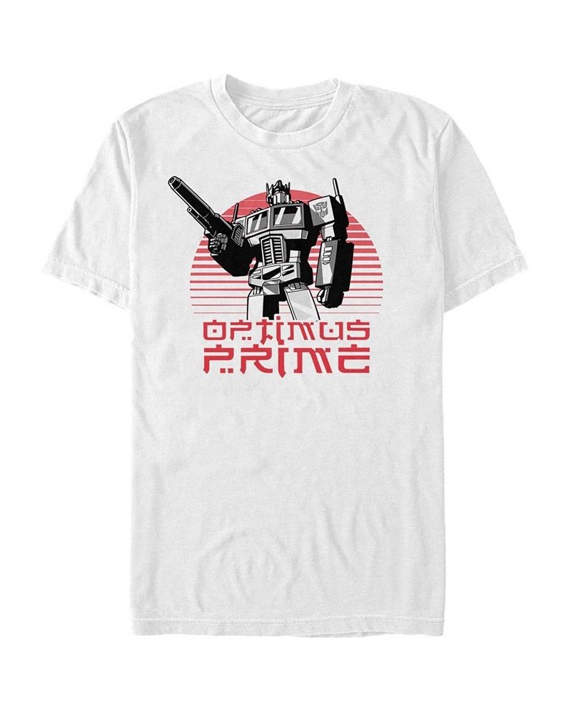 Men's Optimus Kanji Short Sleeve Crew T-shirt White $19.24 T-Shirts