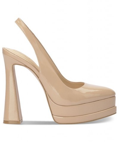 Mayria Slingback Platform Pumps Pink $52.32 Shoes