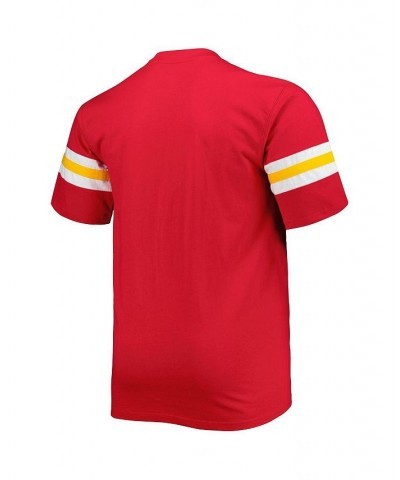 Men's Red Kansas City Chiefs Big and Tall Arm Stripe T-shirt $30.79 T-Shirts