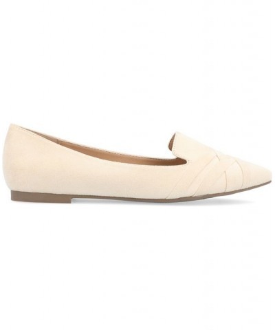 Women's Mindee Criss-Cross Flats Tan $38.40 Shoes