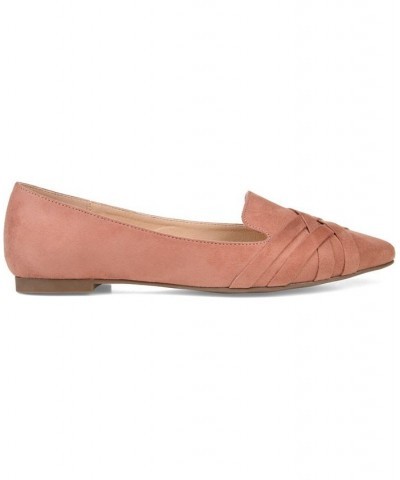 Women's Mindee Criss-Cross Flats Tan $38.40 Shoes