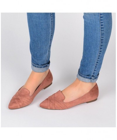 Women's Mindee Criss-Cross Flats Tan $38.40 Shoes