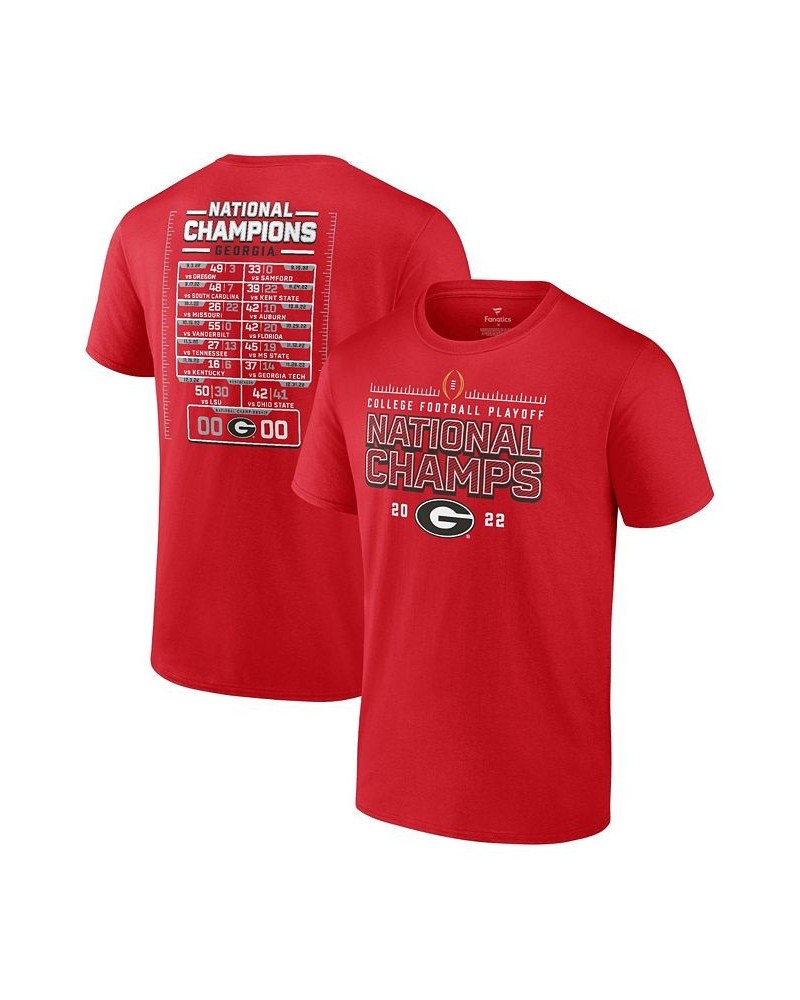 Men's Branded Red Georgia Bulldogs College Football Playoff 2022 National Champions Schedule T-shirt $20.39 T-Shirts