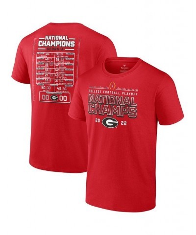 Men's Branded Red Georgia Bulldogs College Football Playoff 2022 National Champions Schedule T-shirt $20.39 T-Shirts