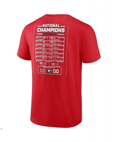 Men's Branded Red Georgia Bulldogs College Football Playoff 2022 National Champions Schedule T-shirt $20.39 T-Shirts