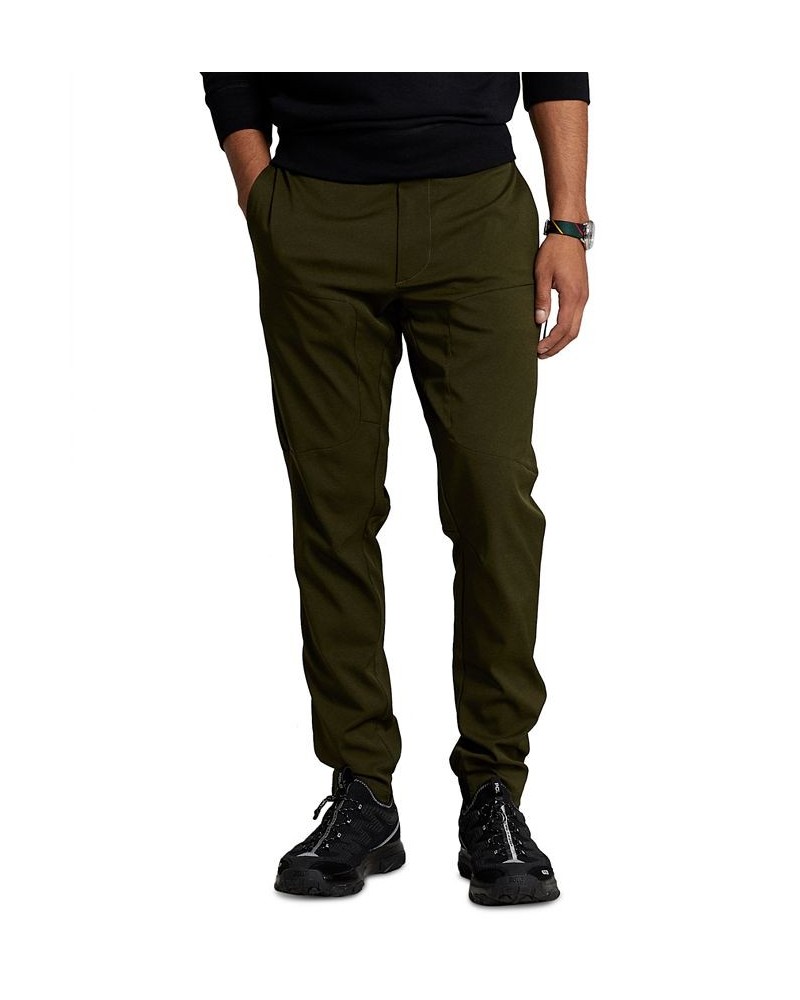 Men's Slim Fit Stretch Twill Jogger Pants Green $54.34 Pants