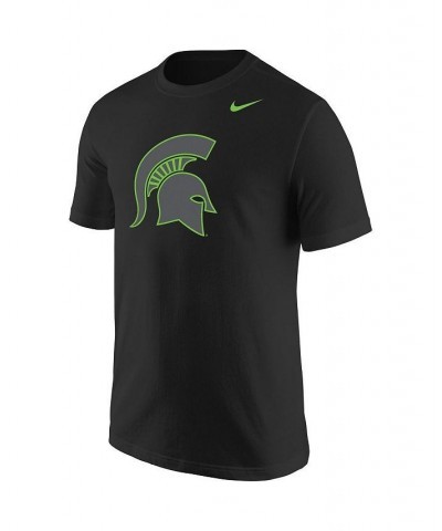 Men's Black Michigan State Spartans Logo Color Pop T-shirt $26.99 T-Shirts