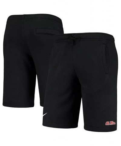 Men's Black Ole Miss Rebels College Primary Logo Club Fleece Shorts $30.79 Shorts