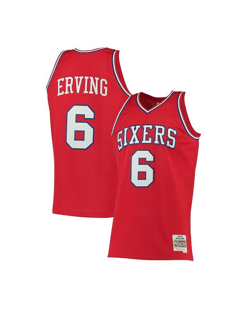 Men's Julius Erving Red Philadelphia 76ers Big and Tall Hardwood Classics Jersey $49.50 Jersey