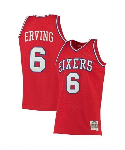 Men's Julius Erving Red Philadelphia 76ers Big and Tall Hardwood Classics Jersey $49.50 Jersey