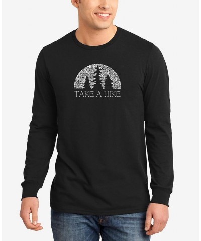 Men's Nature Lover Word Art Long Sleeves T-shirt Black $23.99 T-Shirts