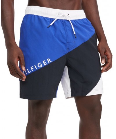 Men's Colorblocked Drawstring 7" Swim Trunks PD02 $22.55 Swimsuits