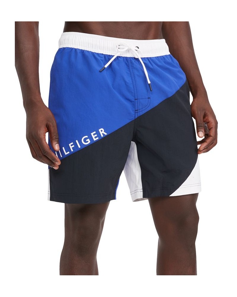 Men's Colorblocked Drawstring 7" Swim Trunks PD02 $22.55 Swimsuits