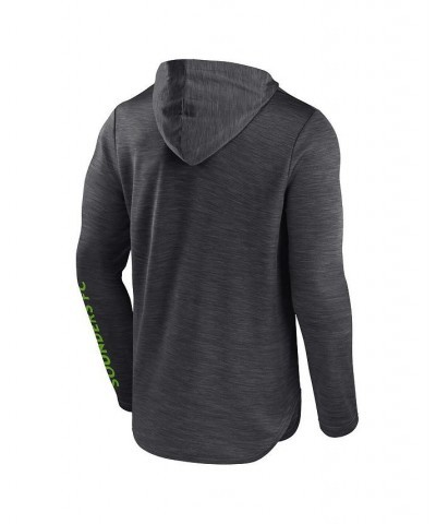 Men's Branded Charcoal Seattle Sounders FC First Period Space-Dye Pullover Hoodie $35.09 Sweatshirt