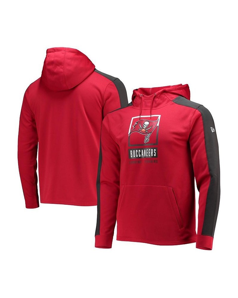 Men's Red Tampa Bay Buccaneers Combine Authentic Rise Pullover Hoodie $25.85 Sweatshirt