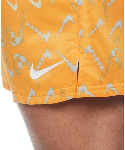 Men's Lap Digi Swoosh OmbrÉ Logo-Print 7" Swim Trunks Yellow $33.92 Swimsuits