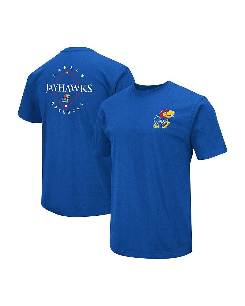 Men's Royal Kansas Jayhawks Baseball On-Deck 2-Hit T-shirt $21.99 T-Shirts