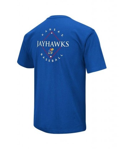 Men's Royal Kansas Jayhawks Baseball On-Deck 2-Hit T-shirt $21.99 T-Shirts