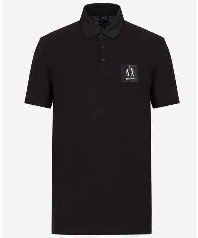 Men's Basics by Armani Logo Patch PiquÉ Polo Shirt Black $43.35 Polo Shirts