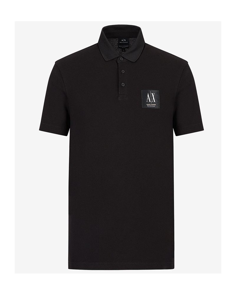 Men's Basics by Armani Logo Patch PiquÉ Polo Shirt Black $43.35 Polo Shirts