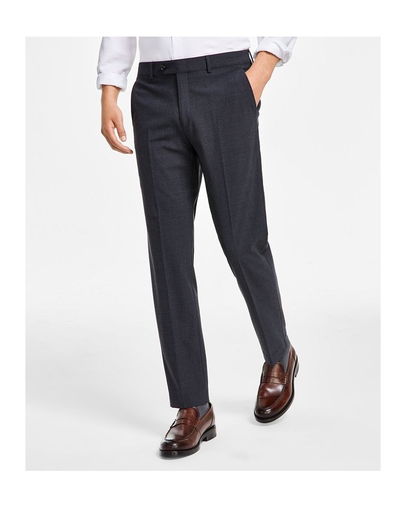 Men's Slim-Fit Wool Suit Pants Gray $32.25 Suits