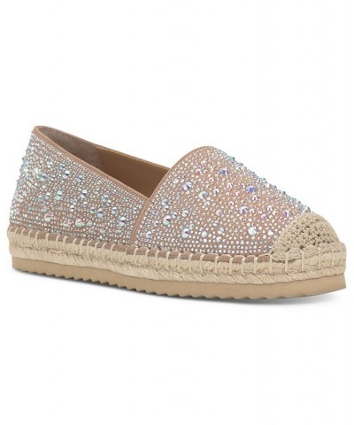 Women's Hilldie Embellished Espadrille Flats American Flag $42.07 Shoes