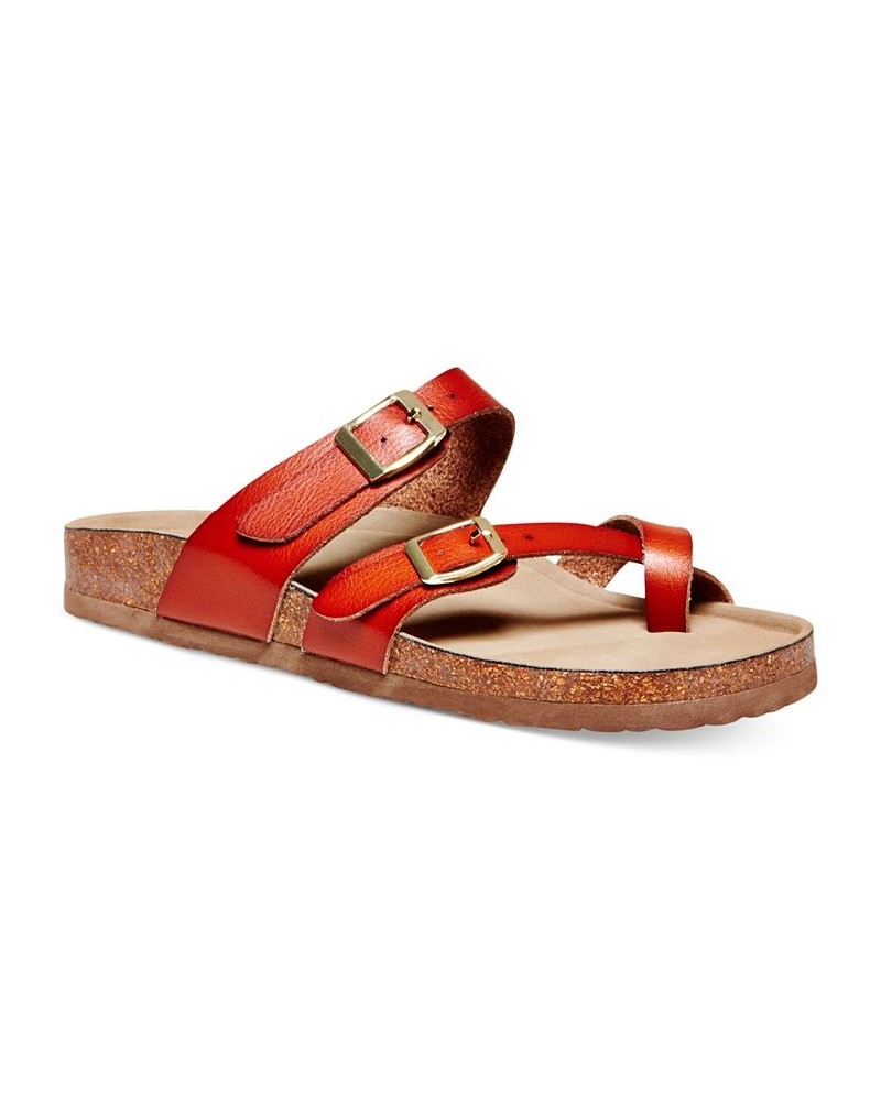 Bryceee Footbed Sandals Red $32.45 Shoes