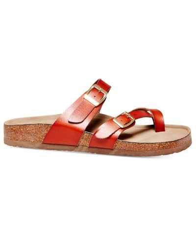 Bryceee Footbed Sandals Red $32.45 Shoes