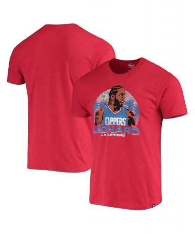 Men's Kawhi Leonard Red LA Clippers Player Graphic T-shirt $19.23 T-Shirts