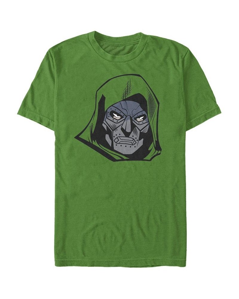 Men's Doom Face Short Sleeve Crew T-shirt Green $17.84 T-Shirts