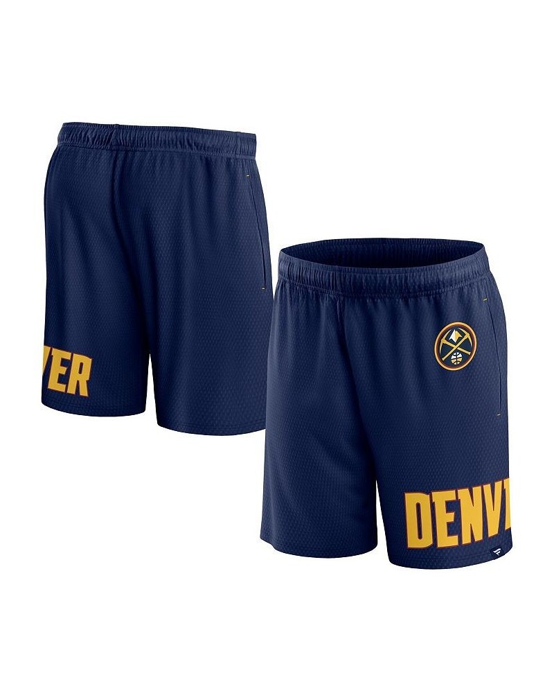 Men's Branded Navy Denver Nuggets Free Throw Mesh Shorts $20.50 Shorts