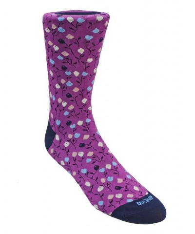 Men's Small Floral Dress Sock Purple $17.10 Socks