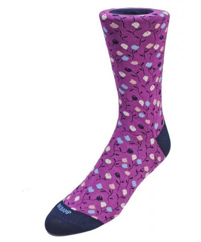 Men's Small Floral Dress Sock Purple $17.10 Socks