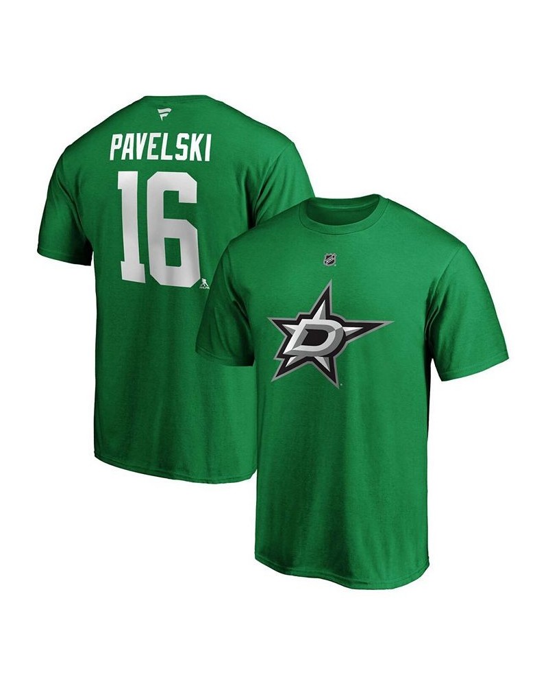 Men's Joe Pavelski Kelly Green Dallas Stars Player Authentic Stack Name and Number T-shirt $17.67 T-Shirts