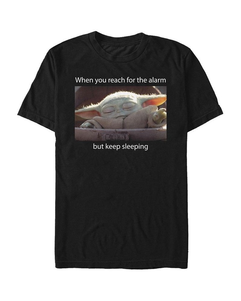 Men's Sleep Meme Short Sleeve Crew T-shirt Black $15.40 T-Shirts