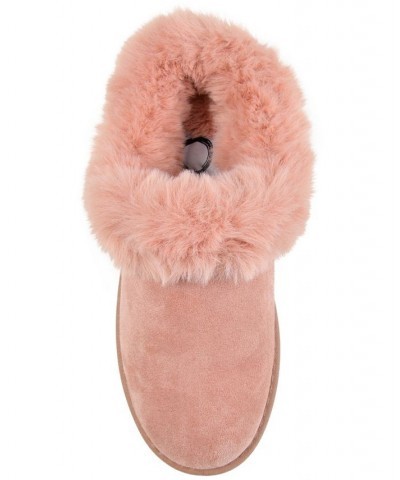 Women's Faux Fur Trim Whisp Slipper Pink $34.40 Shoes