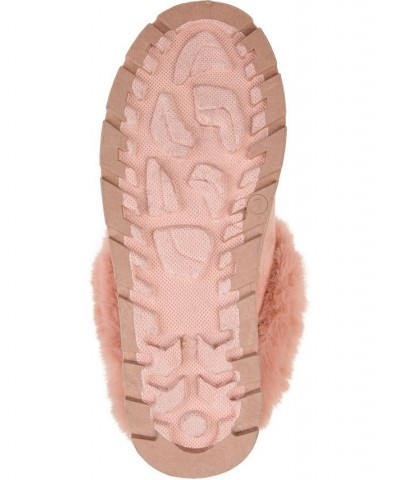 Women's Faux Fur Trim Whisp Slipper Pink $34.40 Shoes