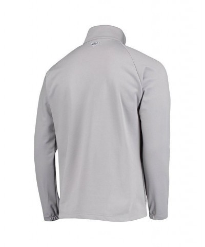 Men's Gray Texas A M Aggies Terminal Tackle Fleece Raglan Omni-Shade Quarter-Zip Jacket $33.60 Jackets