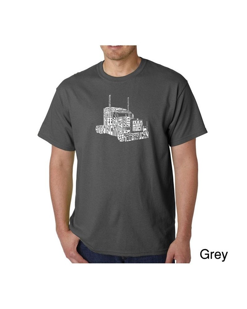 Mens Word Art T-Shirt - Keep on Truckin Gray $20.29 T-Shirts