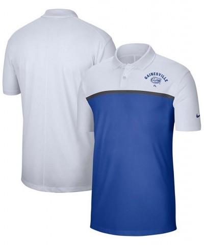 Men's Big and Tall White-Royal Florida Gators Color Block Victory Performance Polo $29.40 Polo Shirts