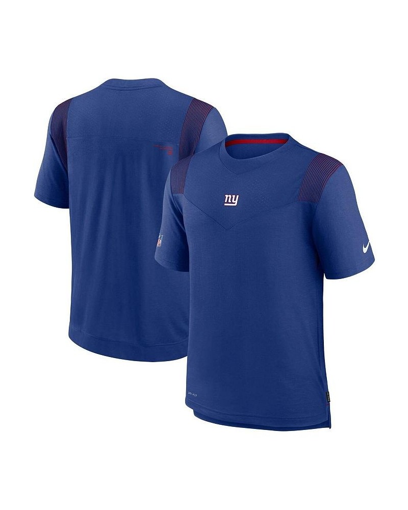 Men's Royal New York Giants Sideline Player Uv Performance T-shirt $28.59 T-Shirts