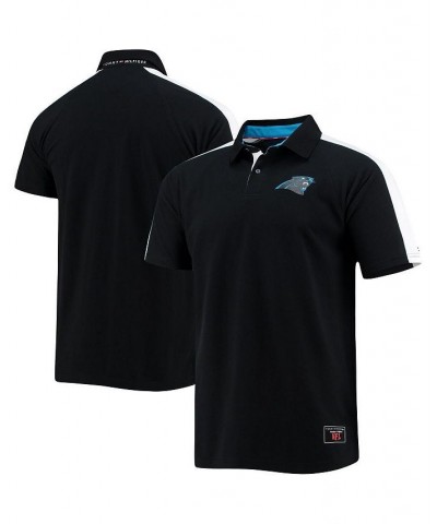 Men's Black, White Carolina Panthers Holden Raglan Polo Shirt $29.14 Polo Shirts