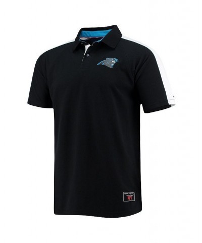 Men's Black, White Carolina Panthers Holden Raglan Polo Shirt $29.14 Polo Shirts