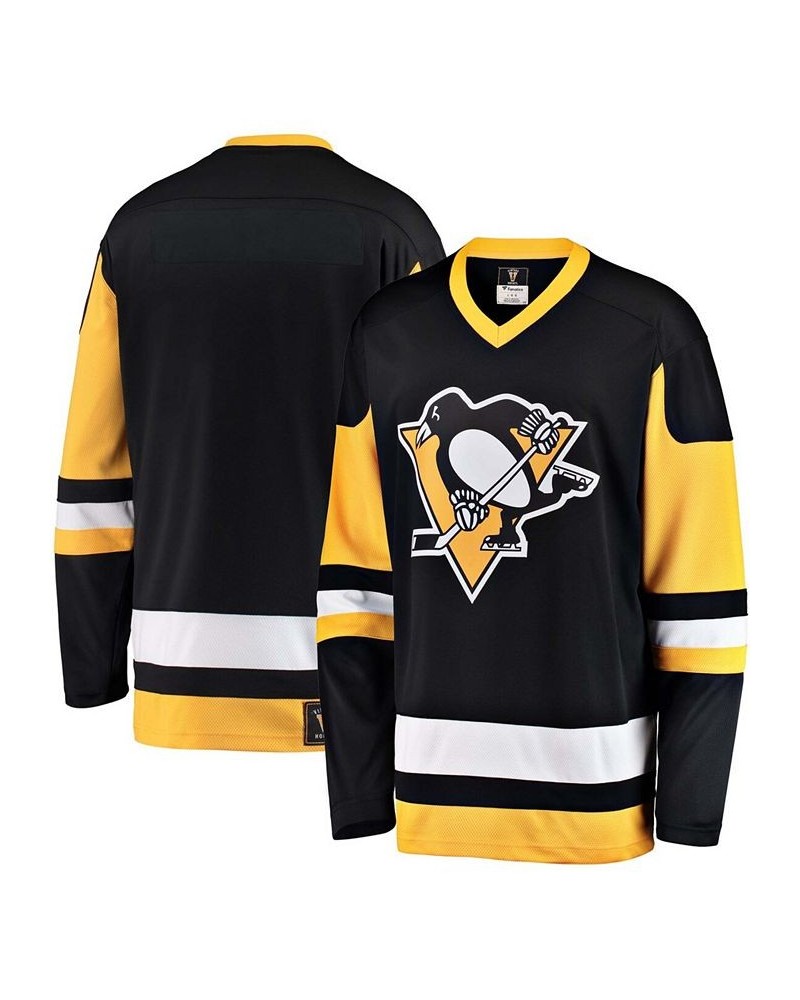 Men's Black Pittsburgh Penguins Premier Breakaway Heritage Blank Jersey $32.10 Jersey