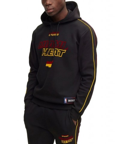 BOSS x NBA Men's Miami Heat Hoodie Black $50.23 Sweatshirt