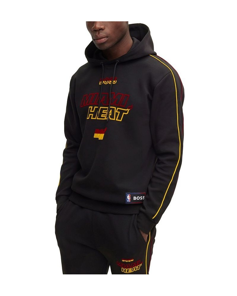 BOSS x NBA Men's Miami Heat Hoodie Black $50.23 Sweatshirt