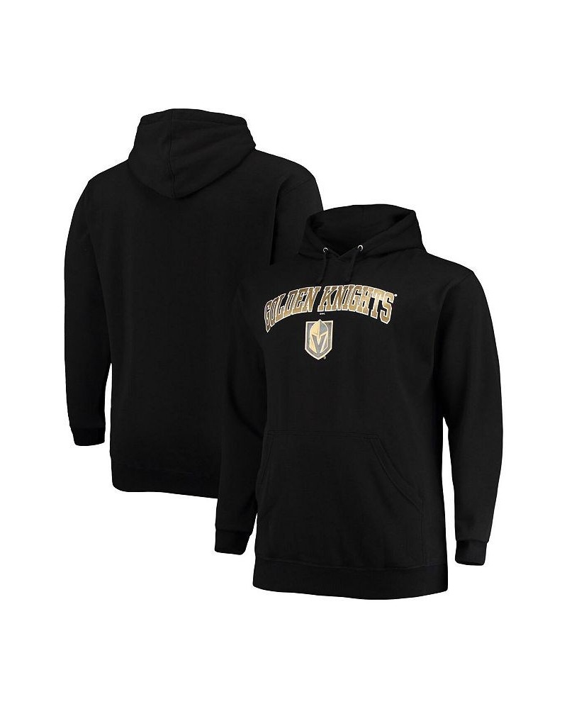 Men's Black Vegas Golden Knights Big and Tall Fleece Pullover Hoodie $30.38 Sweatshirt